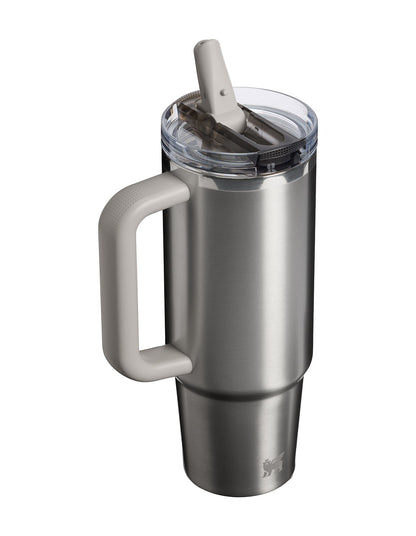 QUENCHER PROTOUR FLIP STRAW TUMBLER 30OZ STAINLESS STEEL ASH