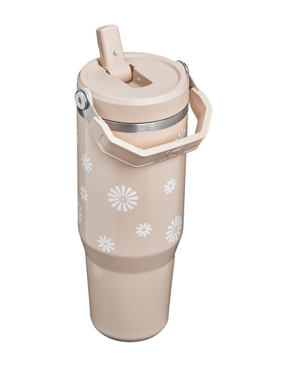 ICEFLOW FLIP STRAW 2.0 TUMBLER 30OZ CHAMPAGNE DAISIES