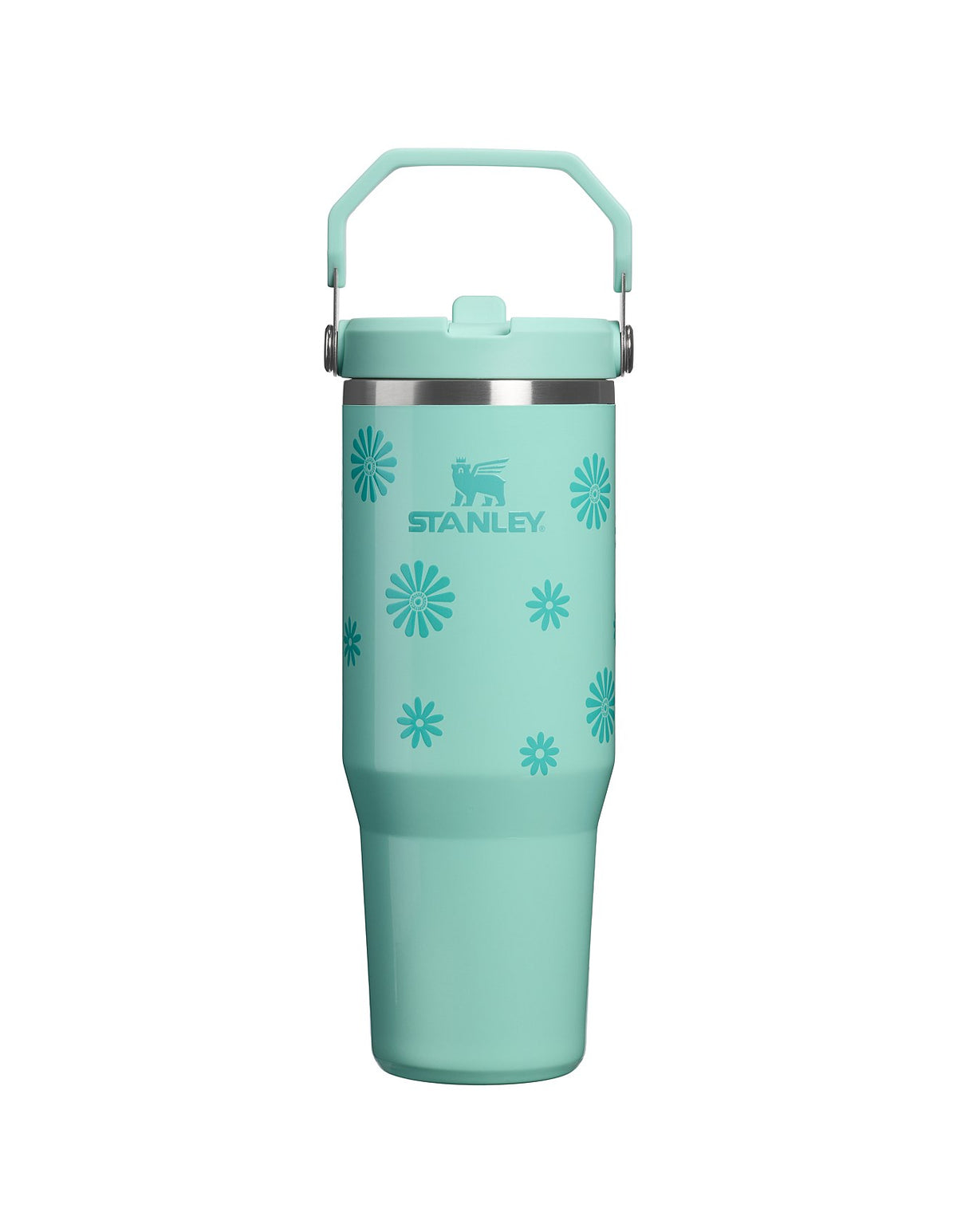 ICEFLOW FLIP STRAW 2.0 TUMBLER 30OZ TEAL DAISIES¿