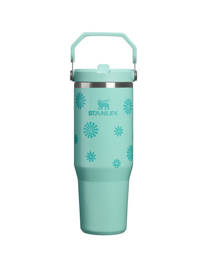 ICEFLOW FLIP STRAW 2.0 TUMBLER 30OZ TEAL DAISIES¿