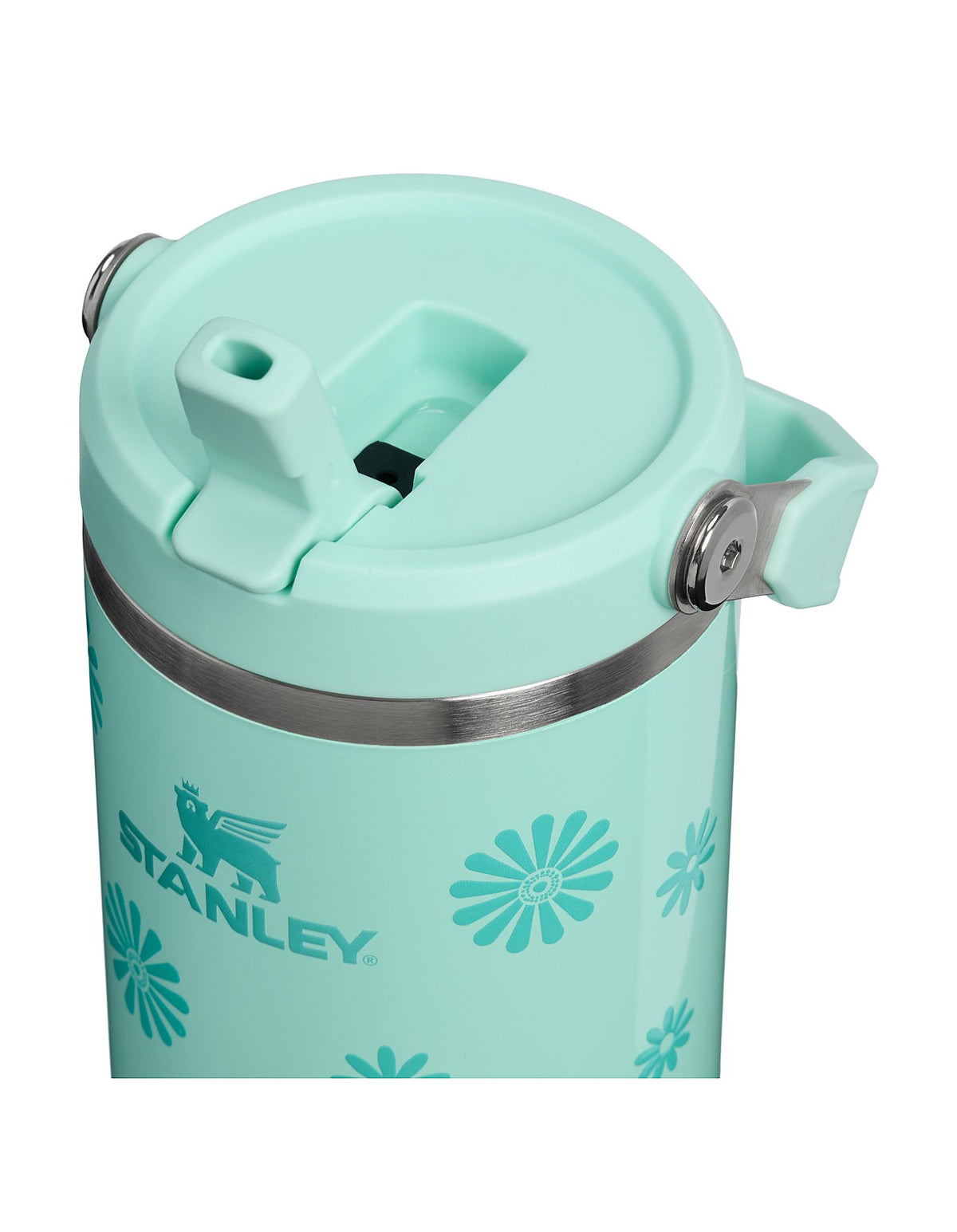 ICEFLOW FLIP STRAW 2.0 TUMBLER 30OZ TEAL DAISIES¿