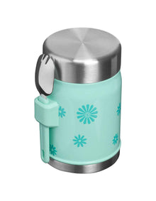 LEGENDARY CLASSIC FOOD JAR + SPORK 400ML TEAL DAISIES¿