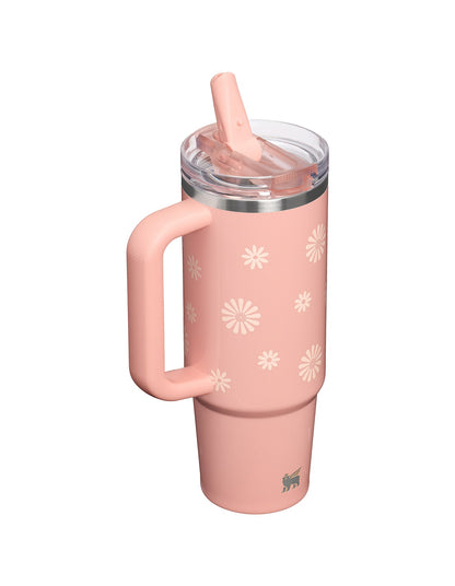 QUENCHER PROTOUR FLIP STRAW TUMBLER 30OZ SORBET DAISIES