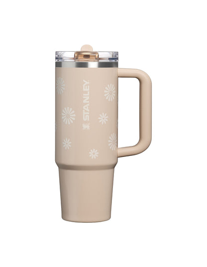 QUENCHER PROTOUR FLIP STRAW TUMBLER 30OZ CHAMPAGNE DAISIES