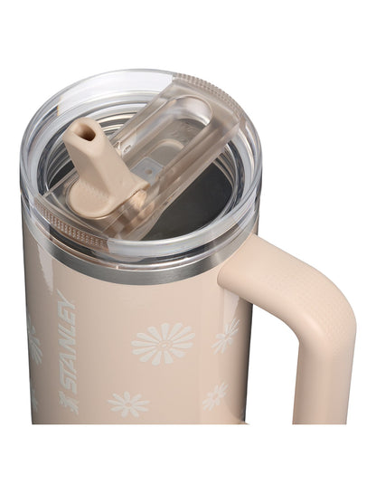 QUENCHER PROTOUR FLIP STRAW TUMBLER 30OZ CHAMPAGNE DAISIES