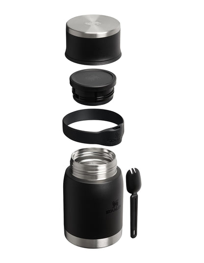 ADVENTURE TO-GO FOOD JAR + SPORK 24OZ BLACK 2.0