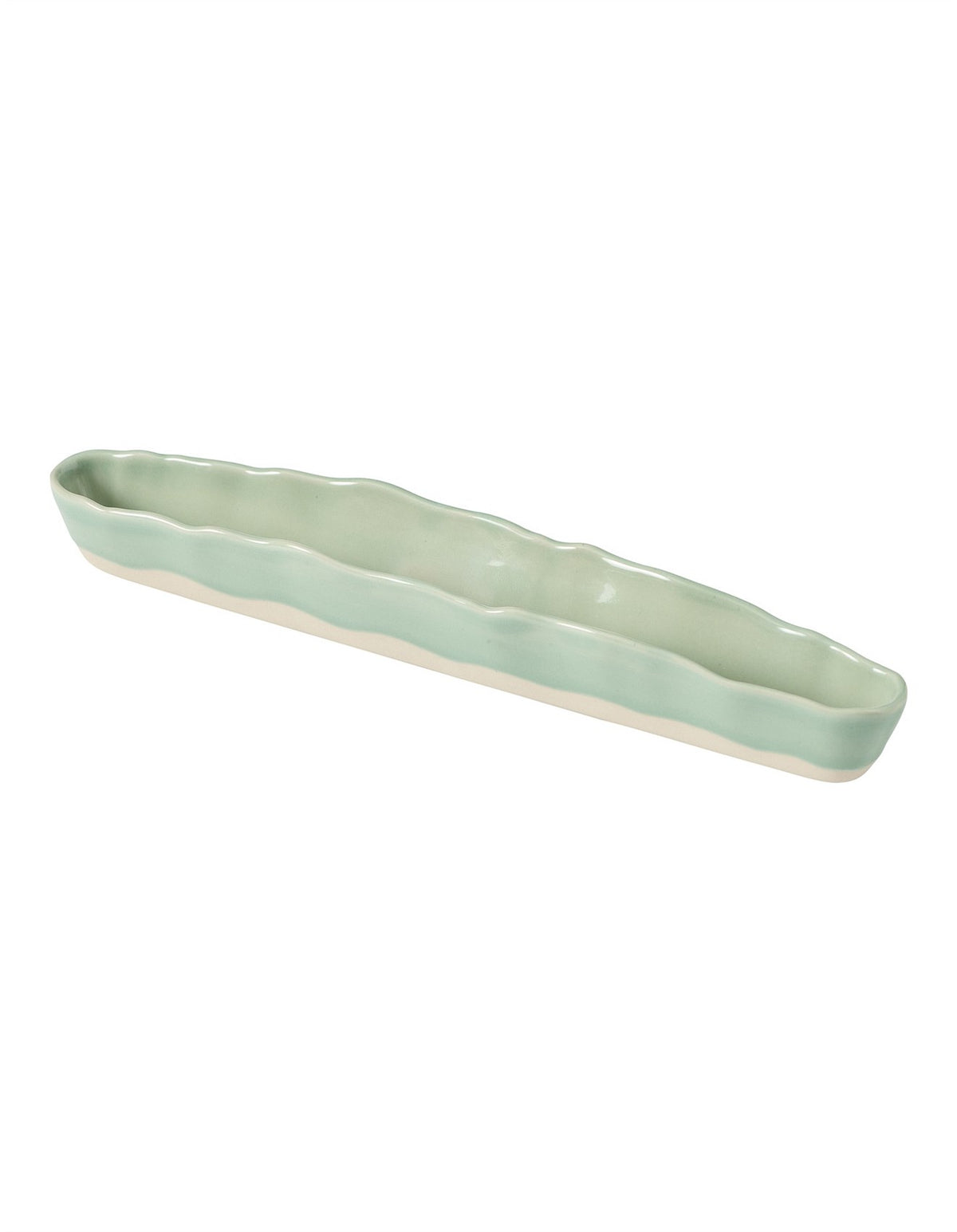 Selvedge 26cm Long Stoneware Dish Sage