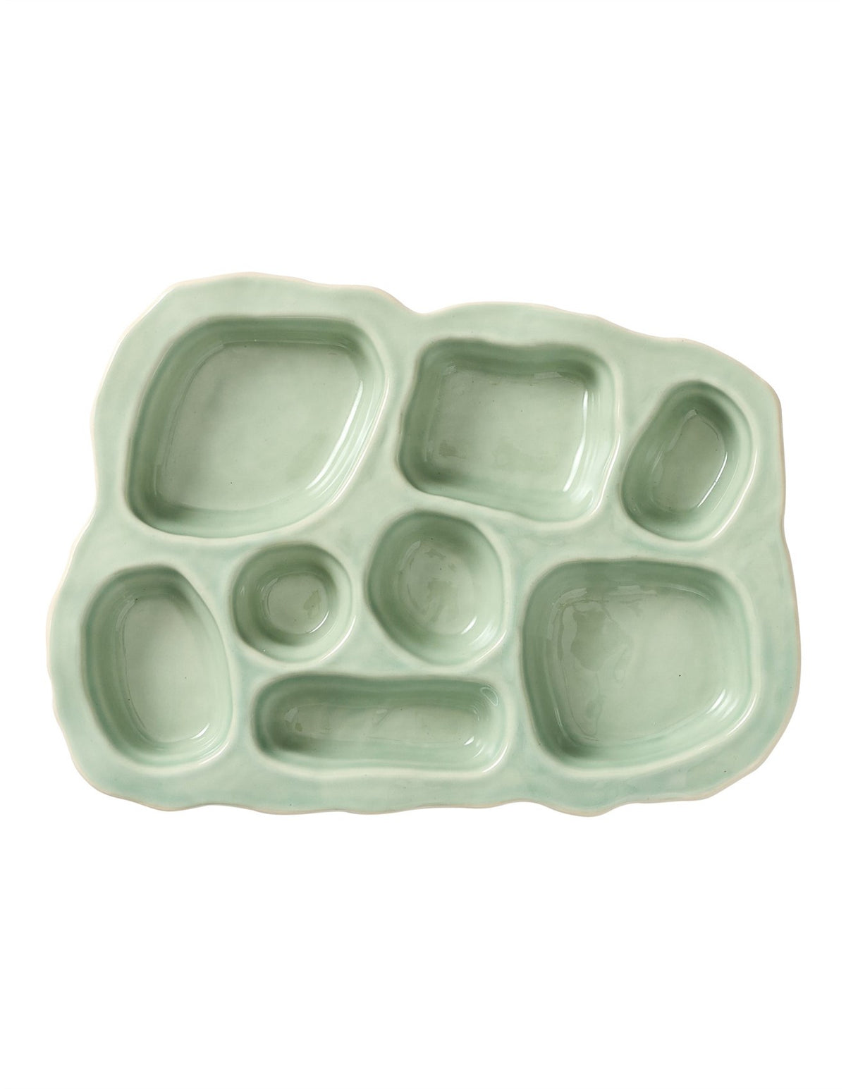 Selvedge Girl 29cm Sectioned Dinner Platter Sage