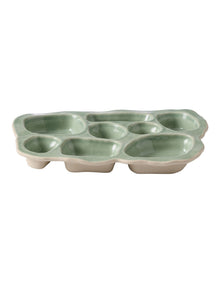 Selvedge Girl 29cm Sectioned Dinner Platter Sage