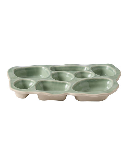 Selvedge Girl 29cm Sectioned Dinner Platter Sage