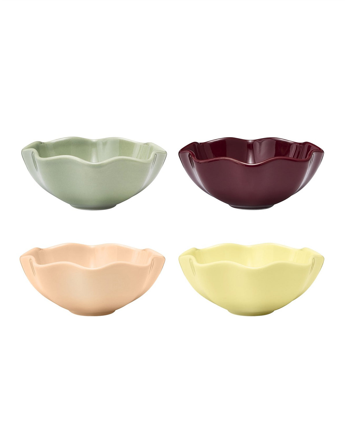 Ruffle Set of 4 Dip Bowls Mixed
