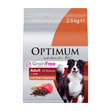 OPTIMUM GRAIN FREE ADULT DRY DOG FOOD WITH BEEF & VEGETABLES 2.5KG BAG