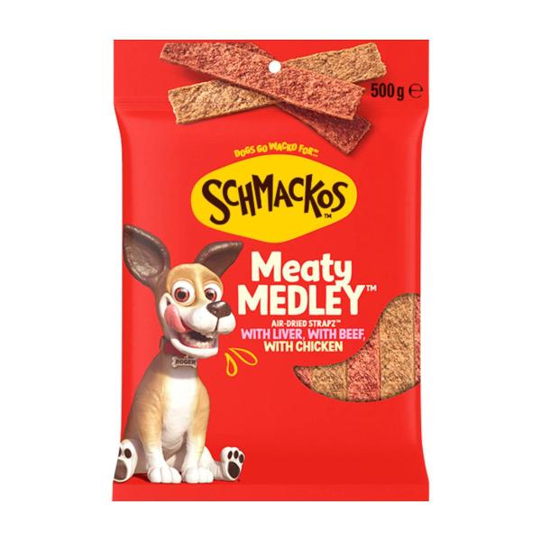 SCHMACKOS STRAPZ DOG TREATS VARIETY PACK 500GRAM