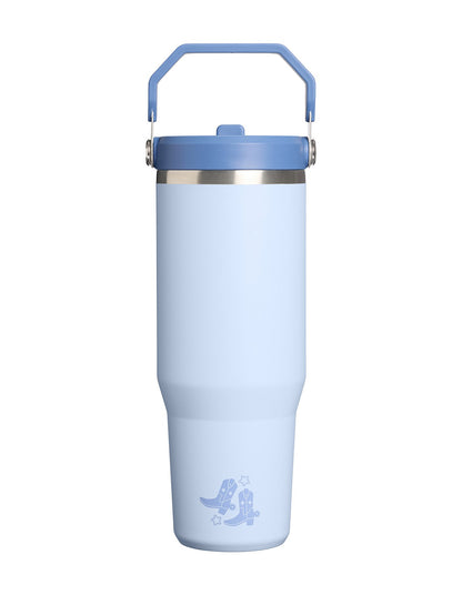 ICEFLOW FLIP STRAW 2.0 TUMBLER 30OZ LIGHT DENIM WESTERN¿