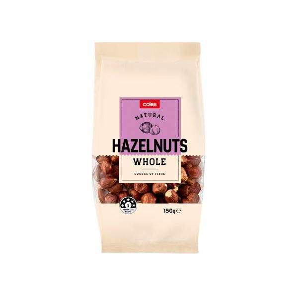 COLES HAZELNUTS 150G
