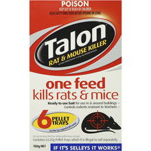 Talon Rat & Mouse Baits Killer 6 Pellet Trays 150g