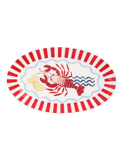 Nautilus Oval Serving Platter 32cm Lobster