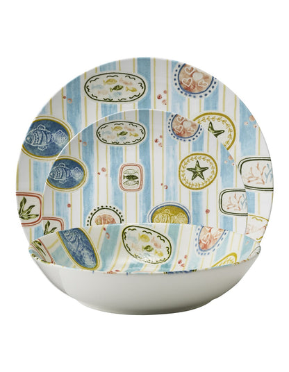 Portofino 12pc Summer Dinner Set