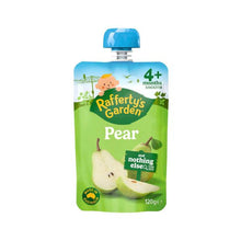 RAFFERTY'S GARDEN BABY FOOD POUCH PEAR PUREE AND NOTHING ELSE 4+ MONTHS 120G