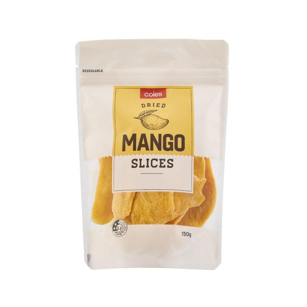 COLES MANGO SLICES 150G