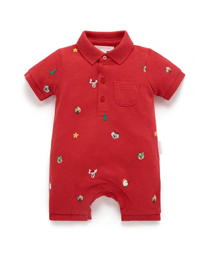 CHRISTMAS POLO GROWSUIT