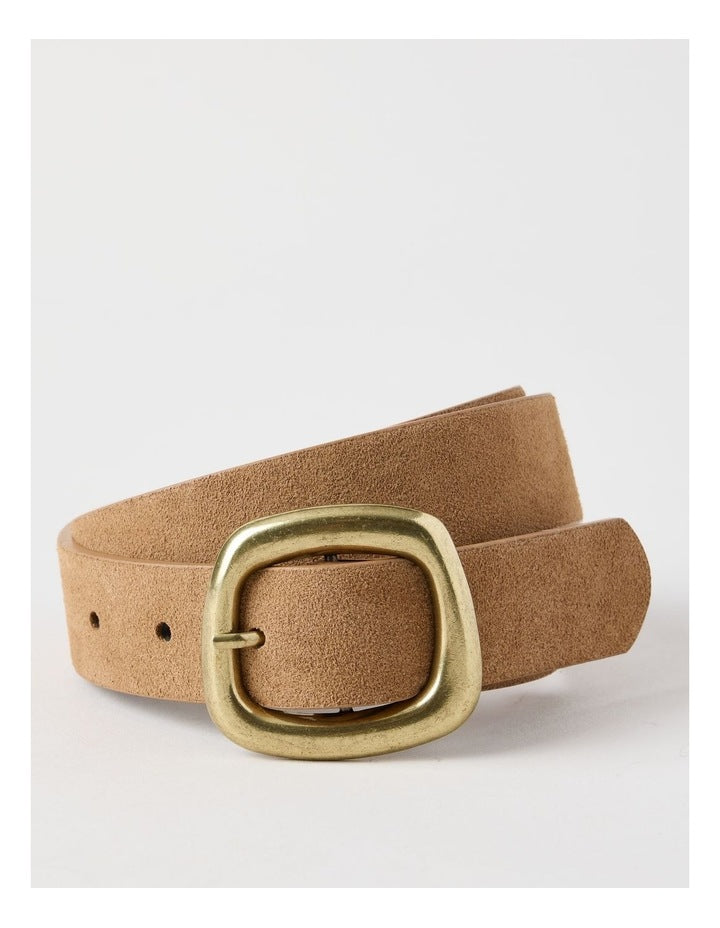 Delta Belt in Tan Suede
