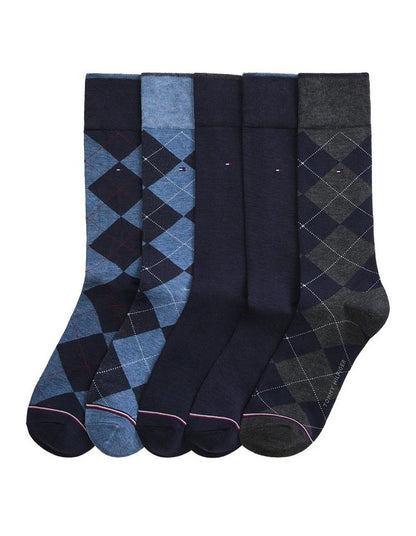 Argyle Crew Socks Pack Of 5 in