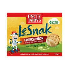 UNCLE TOBYS LE SNAK CHEESE DIP AND CRACKERS FRENCH ONION KIDS LUNCHBOX