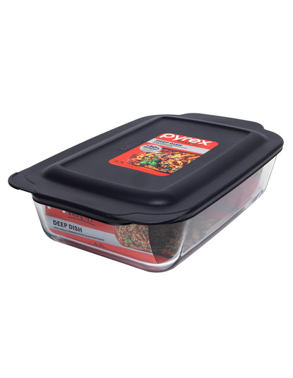 RECTANGULAR DEEP DISH BAKER W LID 38CM/4.7L