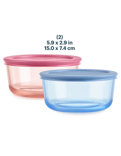 SIMPLY STORE TINTED FOOD STORAGE SET OF 2