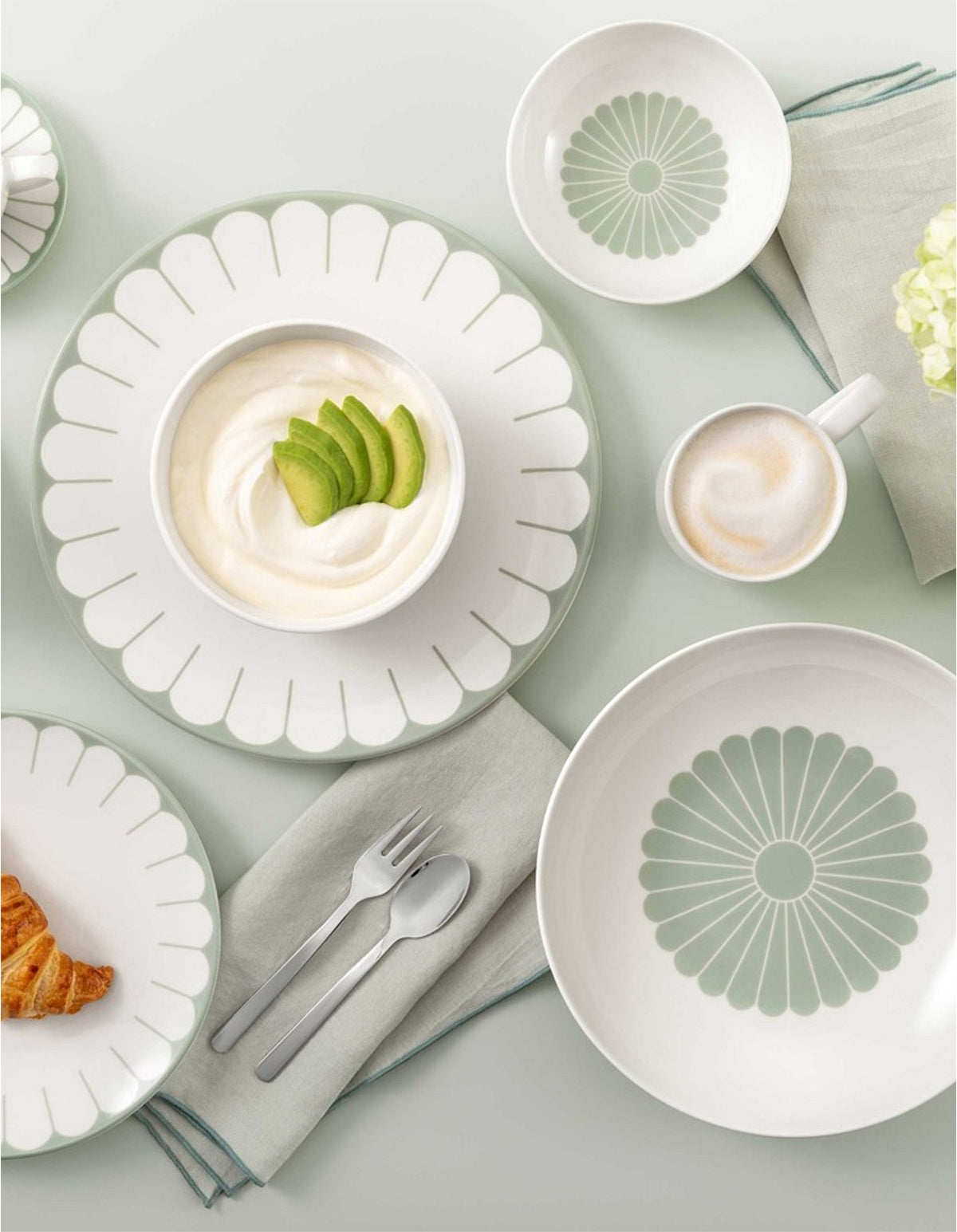 Fleur Vert Pasta bowl 24cm