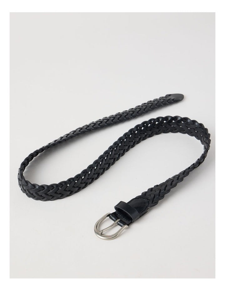 Nadia Braided Belt in Black