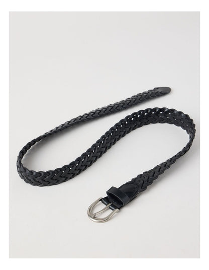 Nadia Braided Belt in Black