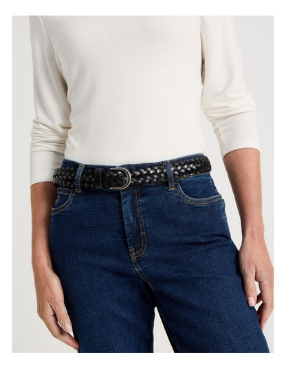 Nadia Braided Belt in Black