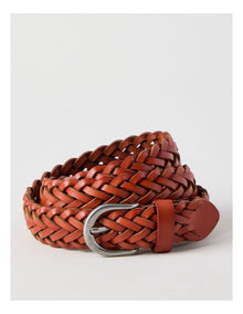 Nadia Braided Belt in Tan
