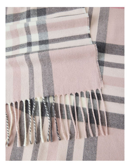 Plaid Cashmink Winter Scarf in Blush