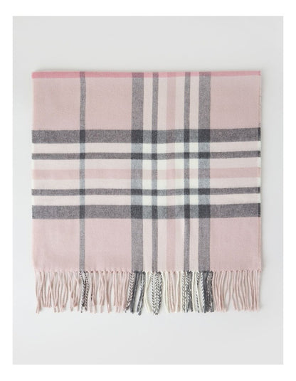 Plaid Cashmink Winter Scarf in Blush