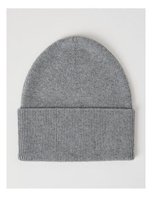 Rib Beanie in Grey