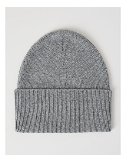 Rib Beanie in Grey