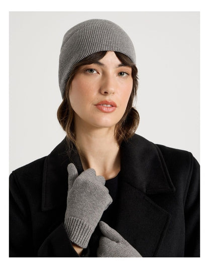 Rib Beanie in Grey