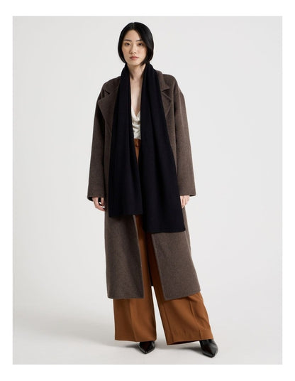 Rib Winter Scarf in Black