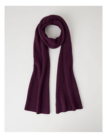 Rib Winter Scarf in Burgundy