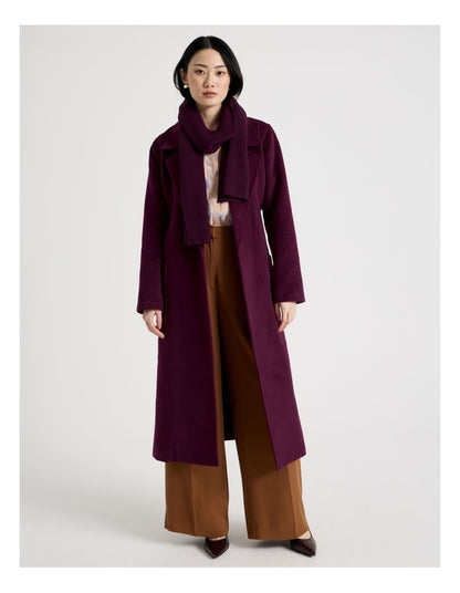 Rib Winter Scarf in Burgundy