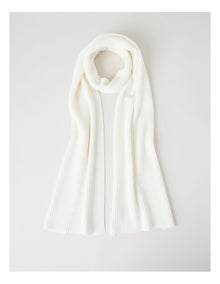 Rib Winter Scarf in Cream