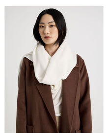Rib Winter Scarf in Cream