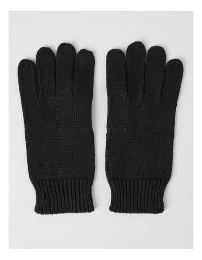 Rib Gloves in Black