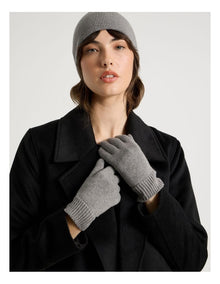 Rib Gloves in Grey