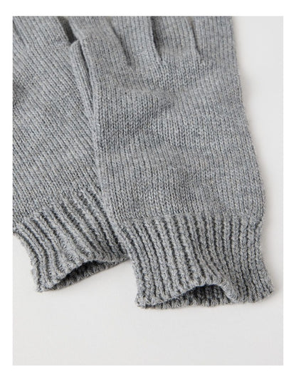 Rib Gloves in Grey