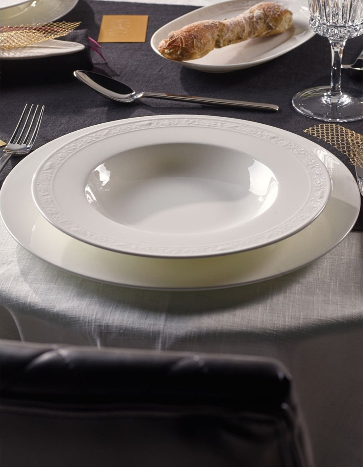 White Pearl Deep Plate 24.8cm