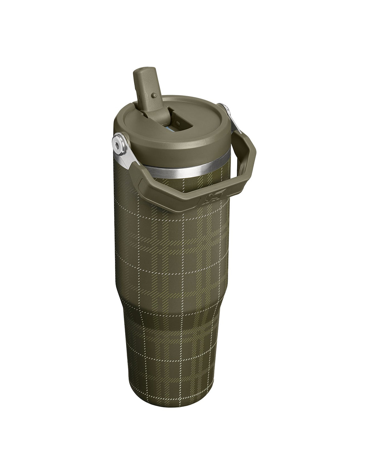ICEFLOW FLIP STRAW 2.0 TUMBLER 30OZ PEAT MOSS PLAID